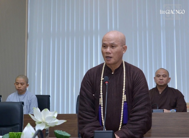 Thượng tọa Thích Giác Dũng giới thiệu về chương trình đào tạo của khoa Sanskrit tại Học viện