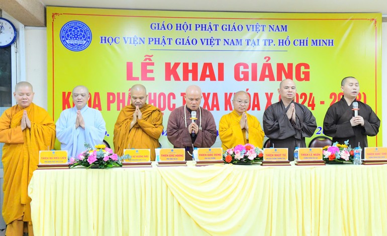 Học viện Phật giáo VN tại TP.HCM: Khai giảng khoa Phật học từ xa khóa X (2024-2028)