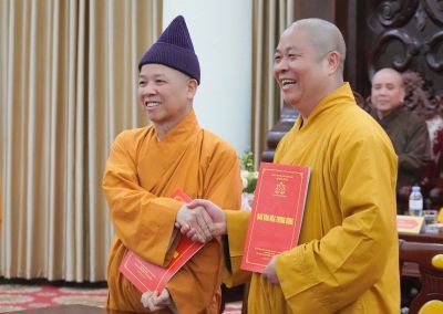 Lễ ký kết hợp tác thực hiện Đề án ngôn ngữ, pháp phục, kiến trúc, di sản văn hóa Phật giáo Việt Nam